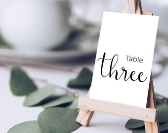 Table Numbers 1-20 Instant Download Printable , Printable Table Numbers, Modern Wedding Table Numbers, Minimalist Table Decoration