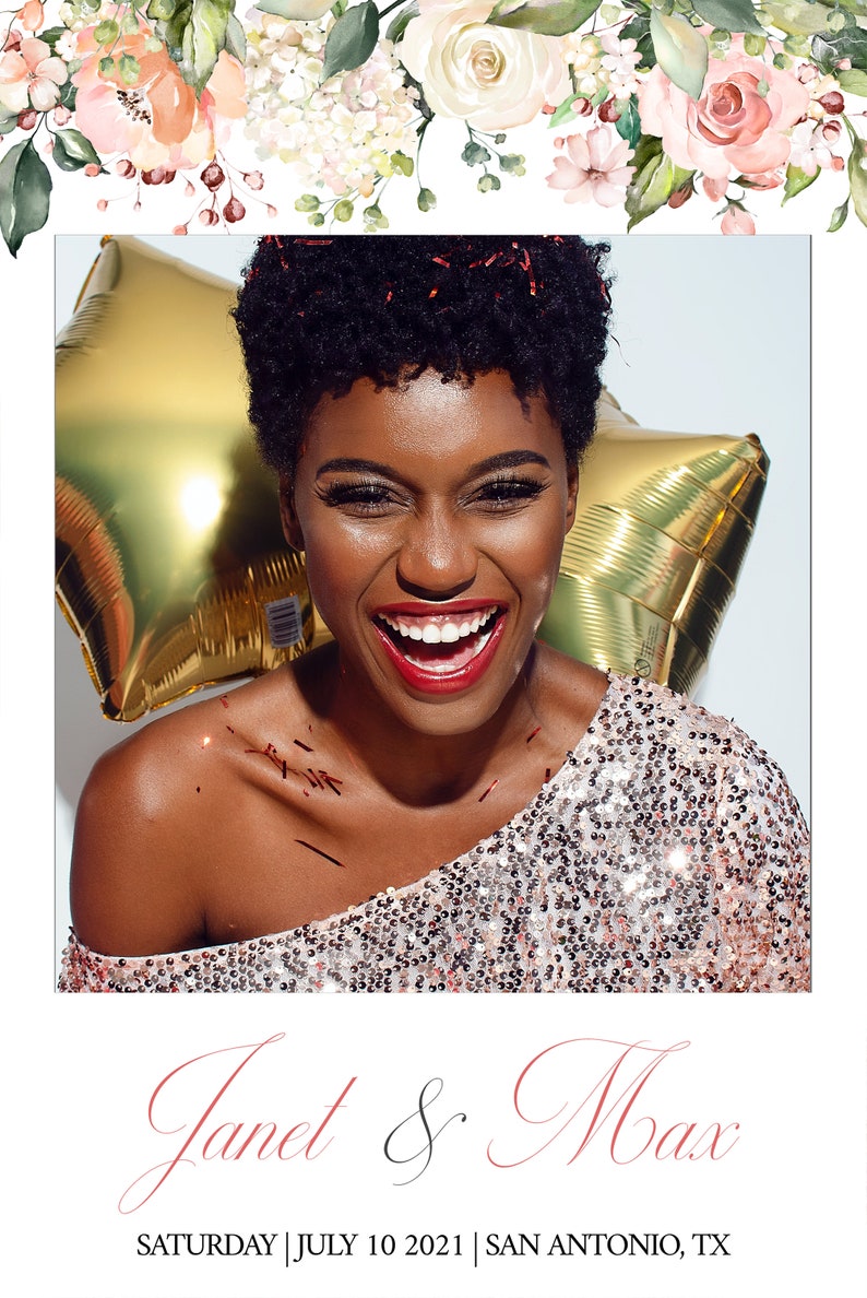 Signs Blush Photo Booth Frame Printable Floral Photo Prop Frame Template Baby Shower Photo Booth Frame Roses Frame Download Mala Decorations