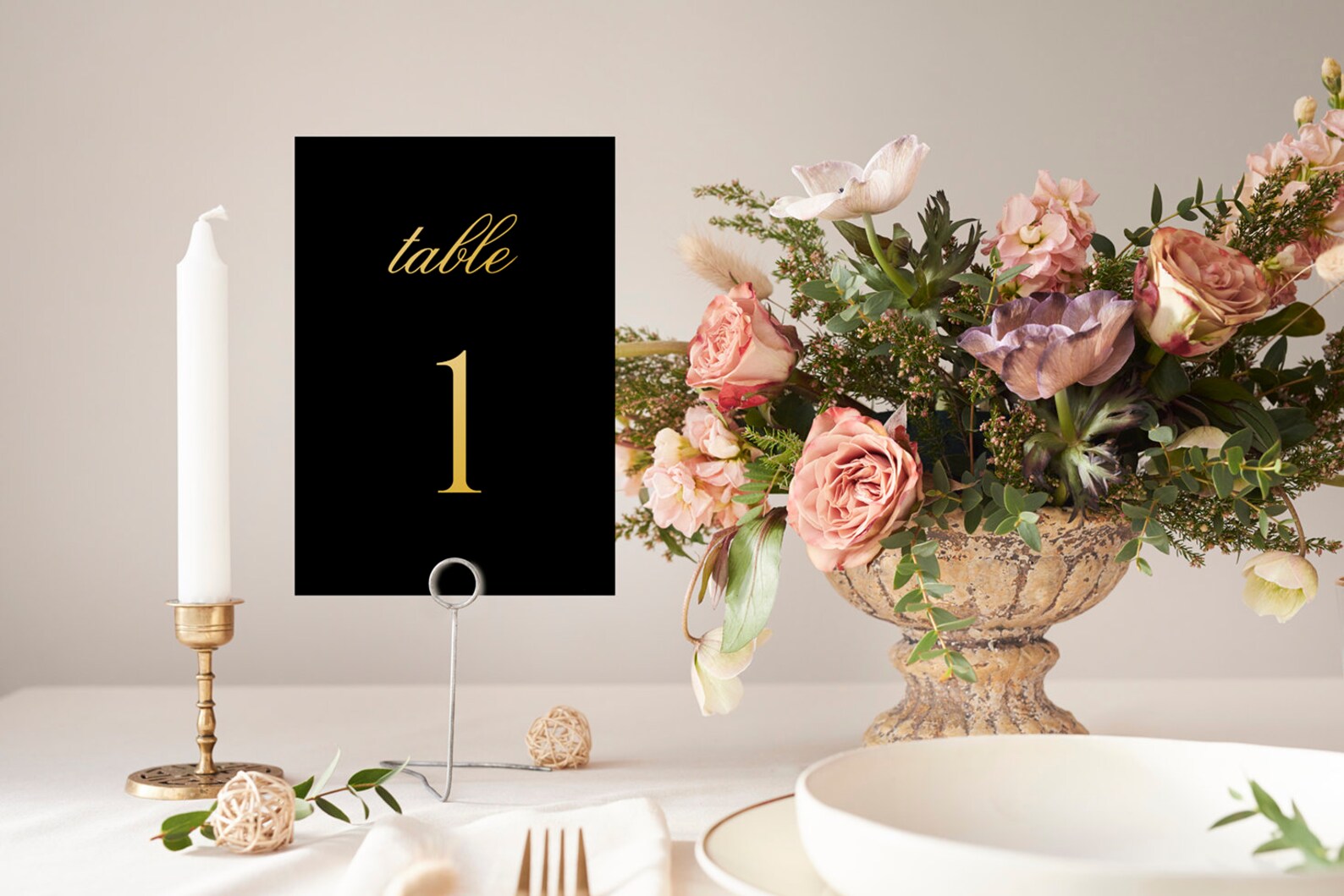 Black and Gold Table Numbers, Printable Wedding Table Names, Gold Table