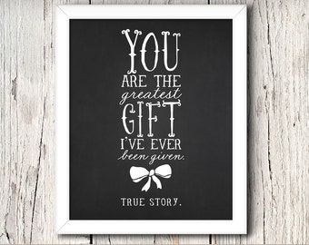 The Greatest Gift - DIY Printable Adoption Chalkboard Nursery Art