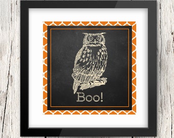 8x8 Printable Boo! Halloween Dictionary Art Poster