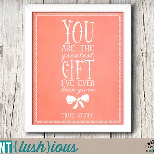 The Greatest Gift - DIY Printable Adoption Nursery Art - Etsy