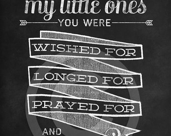 You Were Wanted for Twins -  Adoption Chalk Nursery Art