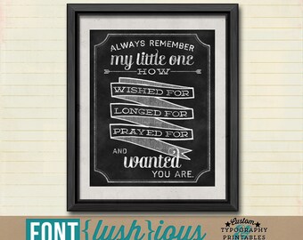 Always Remember - Printable Adoption Chalk Nursery Art