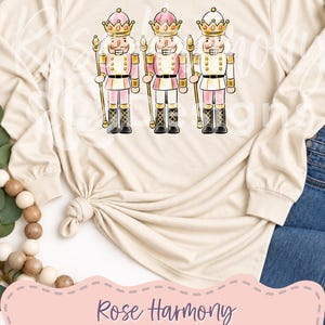 Pink and White Nutcracker PNG File, Christmas, DTF Transfer Design, Instant Digital Download, Christmas Party, Merry Christmas