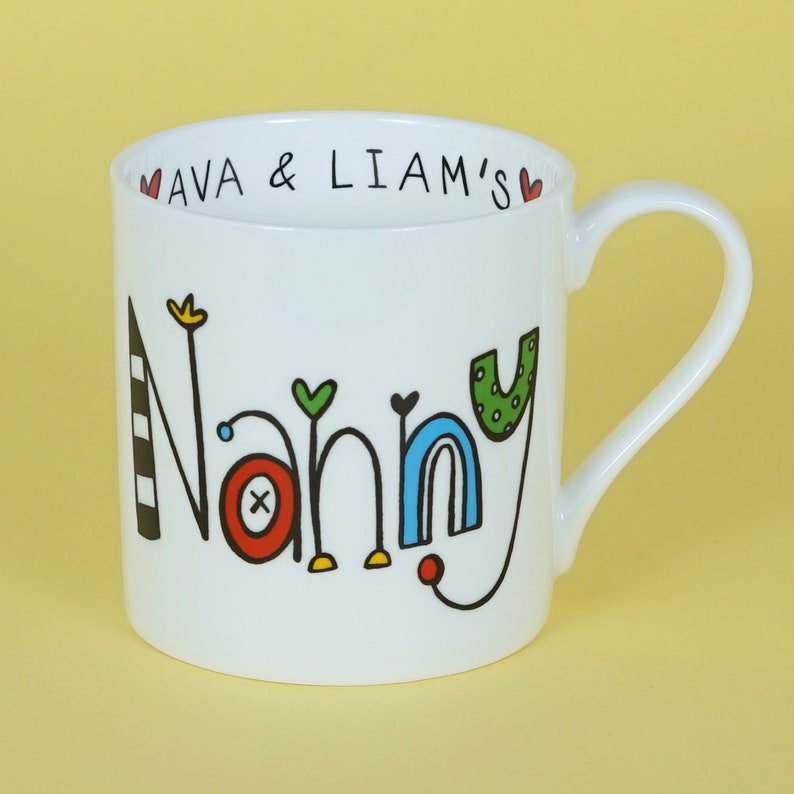 Nanny Mug Can be personalised with any name Fine bone china Etsy