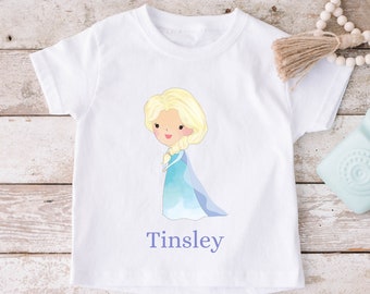 Personalized Elsa T-Shirt, Personalized Baby Girl Onesie, Personalized Toddler Girl Shirt, Personalized Princess Shirt