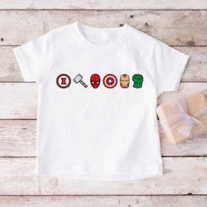 Avengers T-Shirt, Superhero T-Shirt, Superhero Icons T-Shirt, Superhero Youth T-Shirt, Superhero Onesie, Avengers Icon T-Shirt image 3