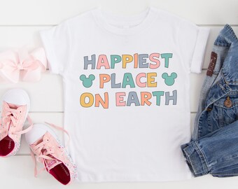 Happiest Place on Earth T-Shirt, Disneyland T-Shirt, Matching Family Vacation Shirts, Mouse Ears T-Shirt, Disney Vacation Shirt