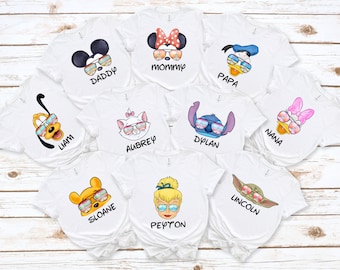 Disney character family shirts Clearance
