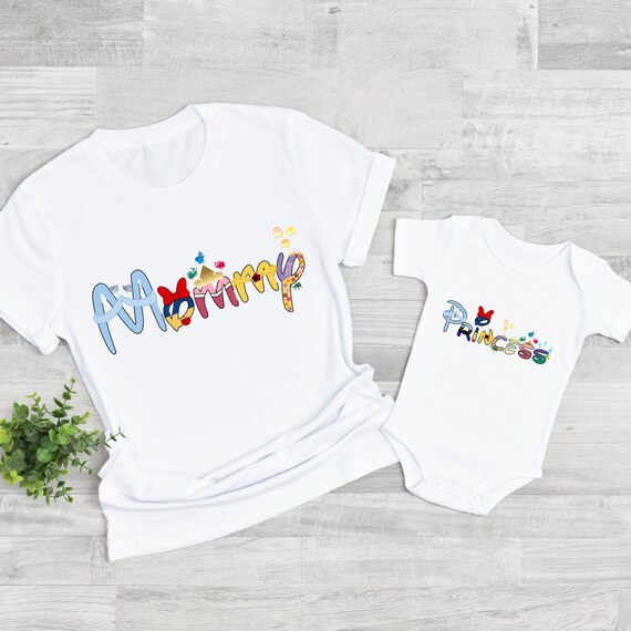 mother daughter disney princess shirts