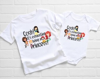 Matching Sibling Princess Shirts, Princess Shirt, Princess Onesie, Princess Toddler T-Shirt, Matching Disney Shirts, Disney Princess Shirt