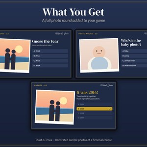 Add-On: Extra Photo Round for Custom Wedding Trivia or Party Trivia Game, 10 Photo Questions, Guess the Year, Baby Photo Trivia image 2