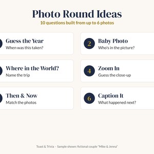 Add-On: Extra Photo Round for Custom Wedding Trivia or Party Trivia Game, 10 Photo Questions, Guess the Year, Baby Photo Trivia image 4