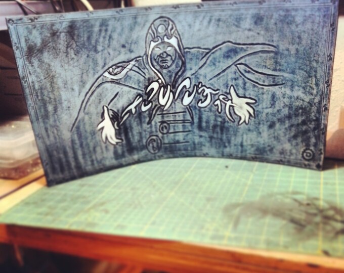 Magic the Gathering Playmat Jace the Mind Sculptor Hand Tooled Heavy