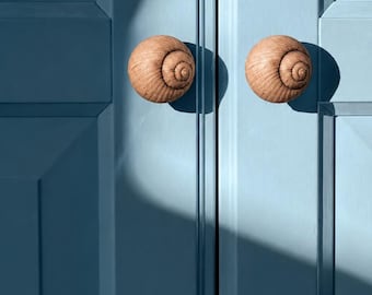 Handmade Snail Shell Cabinet Knob, Unique Drawer Pull