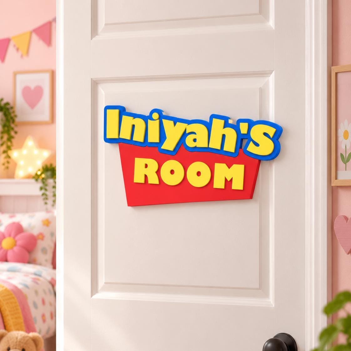 Personalised Toy Story Inspired Door Sign, Custom Kids Bedroom Name Plaque, 3D Printed Room Decor, Toy Inspired Nursery
