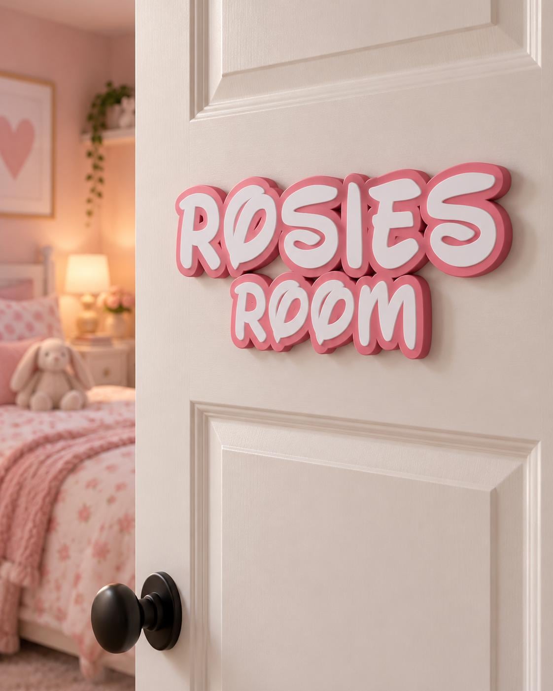 Personalised Kids Bedroom Door Sign, Fairytale Inspired 3D Name Plaque, Girls Room Decor, Custom Nursery Door Sign