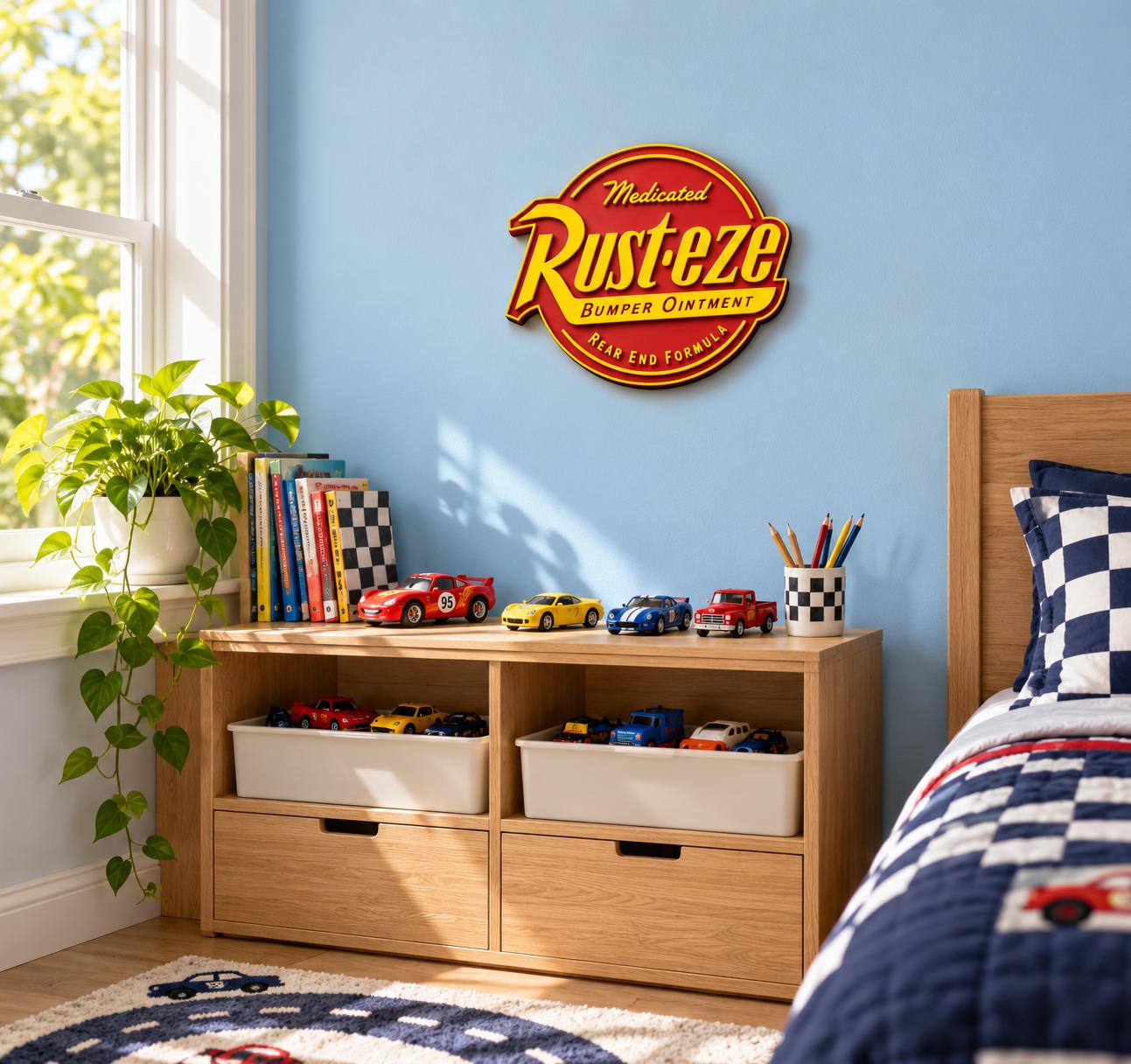 Retro Racing Sponsor Wall Plaque