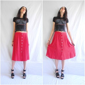 Red polka dot skirt 90s new arrivals