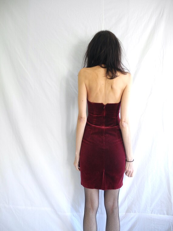 burgundy dress with black stockings Chloe Burgundy Square Neck Skater Mini Dress  Get That Trend