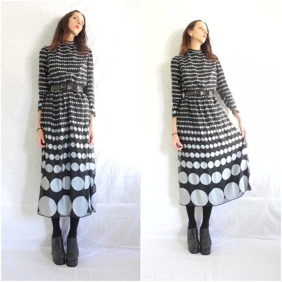 70's Nan Duskin hippie, psychedelic, mod black and
