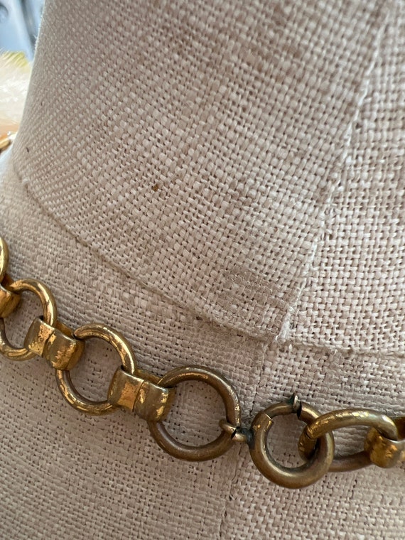 Vintage brass tone Patsy necklace, 1950, name nec… - image 5