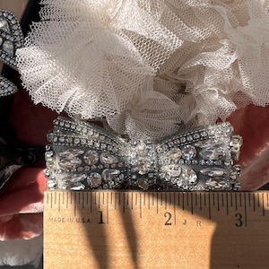 Pair vintage style shoe clips,bows, Marie Antoinette style,bow coquette ,Cinderella,bridal shoes,shabby chic,wedding jewelry, bridgerton image 3