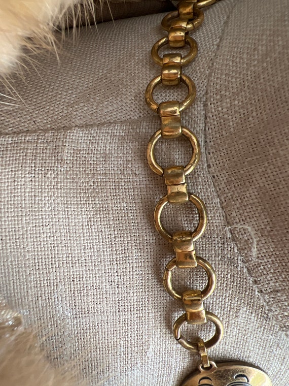 Vintage brass tone Patsy necklace, 1950, name nec… - image 4
