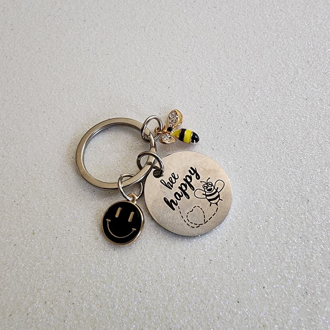 Bee Keychain Bee Keyholder Bee Gifts Women Keychains Bee Etsy