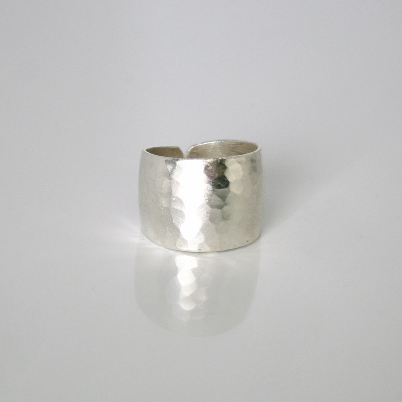 Modern Sterling Silver Wide Taper Band Rings Showcase With - Etsy