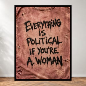 Feministische protestposter | Muurdecoratie voor vrouwenemancipatie | Politieke feministische print | Feministisch statement decoratie | Vintage grunge kunstwerk