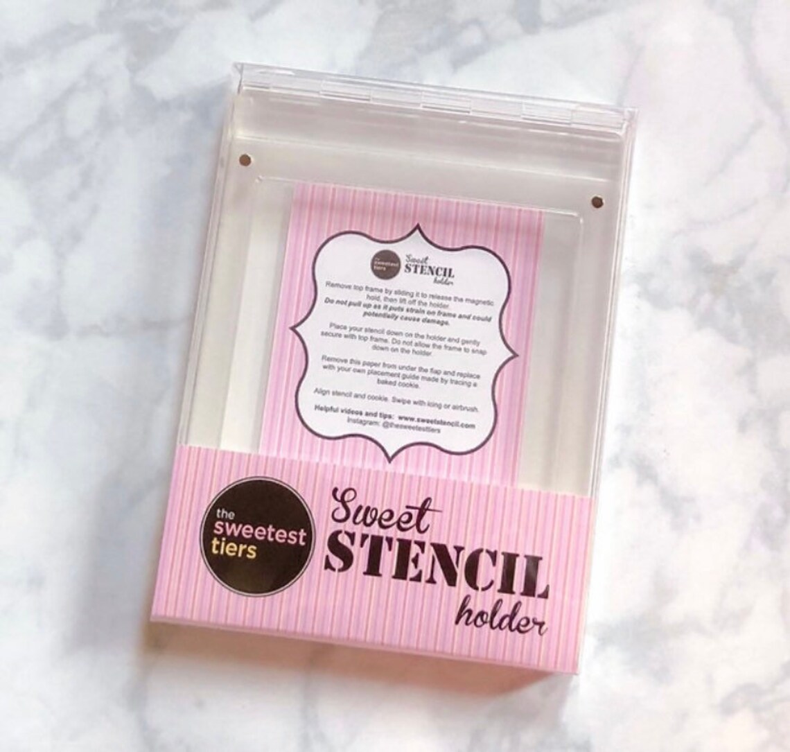 The Sweetest Tiers Sweet Stencil Holder for Cookie Etsy