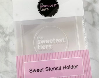 The Sweetest Tiers Sweet Stencil Holder - For cookie stenciling