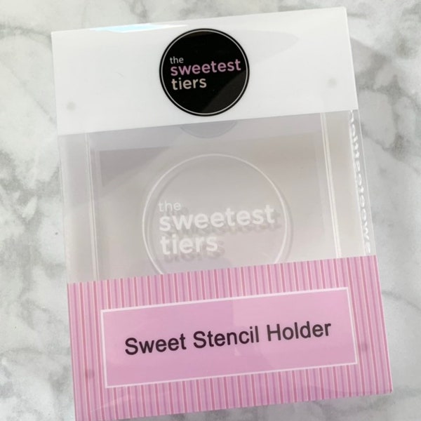 The Sweetest Tiers Sweet Stencil Holder - For cookie stenciling