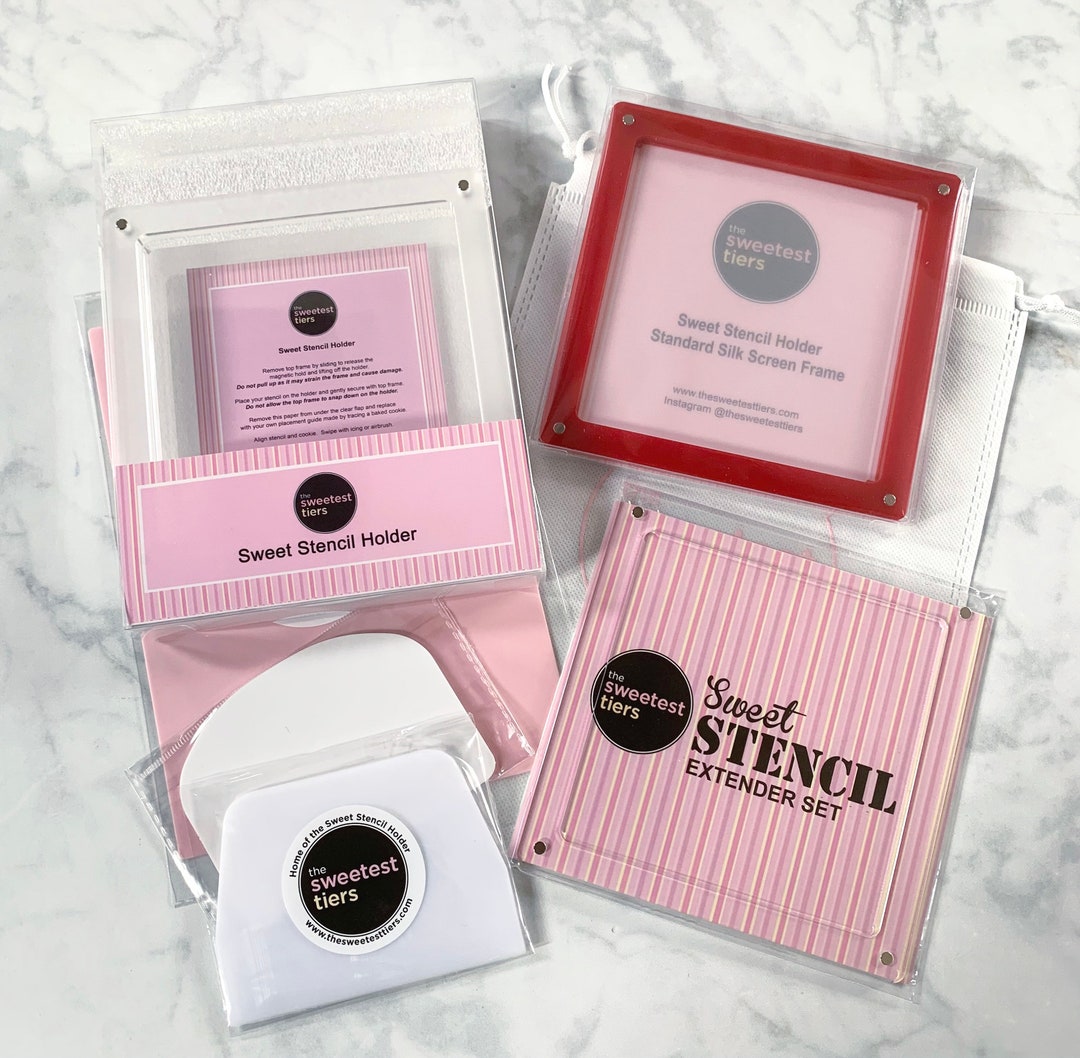 Sweet Stencil Holder Silk Screen Kit for Cookie Stenciling Etsy