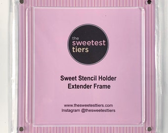 Sweet Stencil Holder Extender Set - 3mm extender frame for thicker rolled cookies