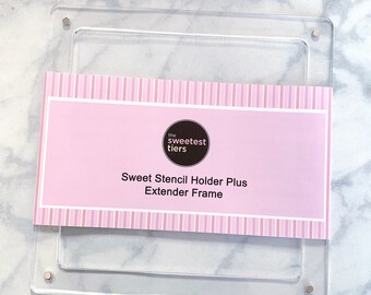 Sweet Stencil Holder Plus Extender Frame - 3mm extender frame for thicker rolled cookies