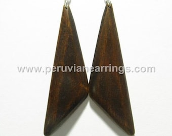 Boucles d’oreille en bois bois couleur naturelle