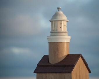 Lighthouse/Light Station Pepper Mill in White Oak with Holly Lantern and Gallery