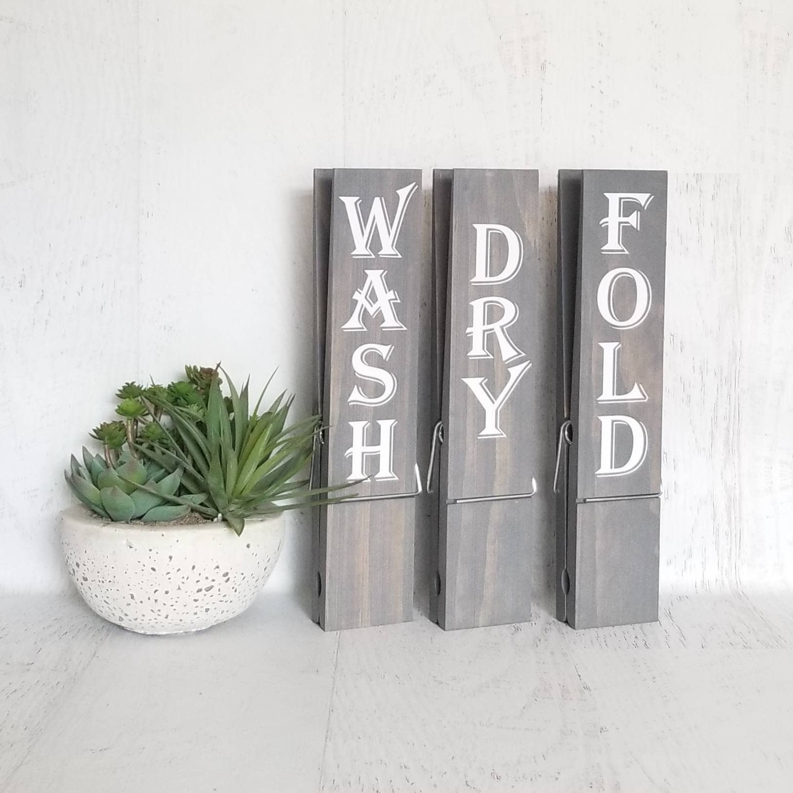Laundry Room Decor Jumbo Clothespin Wall Accent Farmhouse Etsy