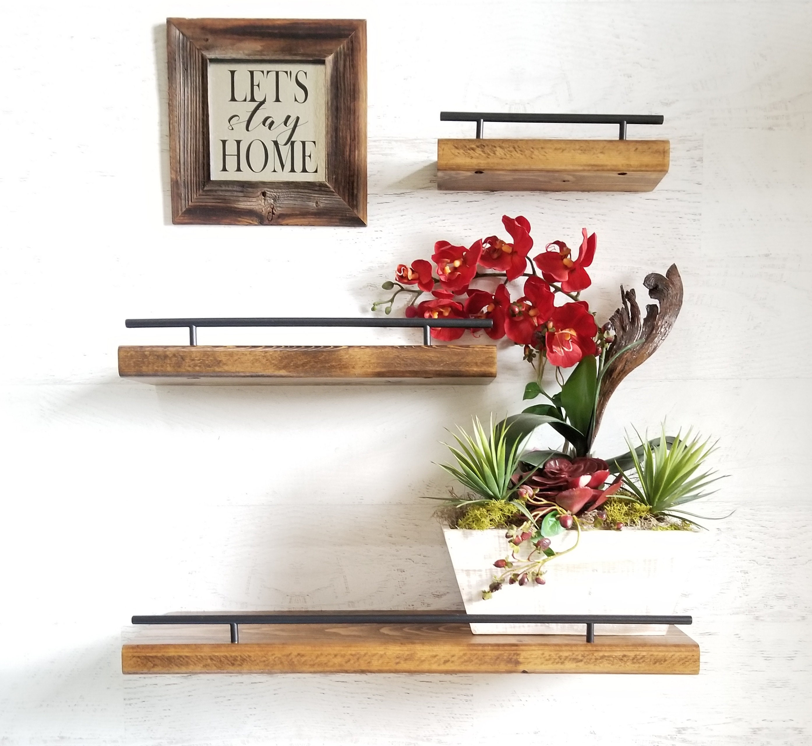 Gallery Wall Shelves Entryway Decor Picture Ledge Floating Etsy