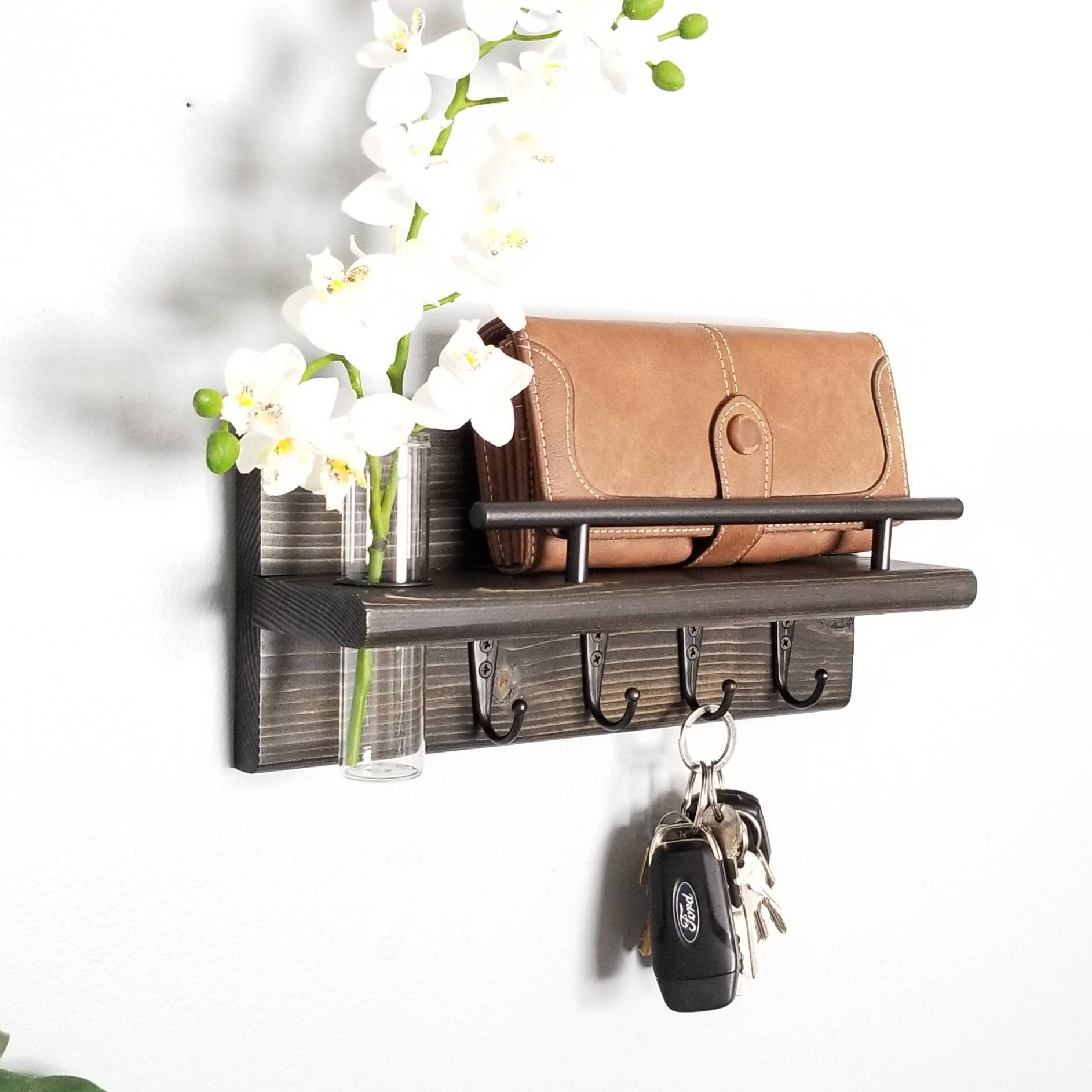 Key Holder for Wall Mail and Key Shelf Entryway Organizer Etsy