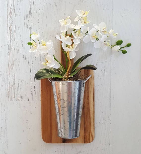 White Orchid Wall Planter Cutting Board Decor Orchid Decor Floral Decor Farmhouse Decor Galvanized Decor Galvanized Bucket Wall Decor White Orchid Wall Planter Cutting Board Decor Orchid Decor Floral Decor Farmhouse Decor Galvanized Decor Galvanized Bucket Wall Decor