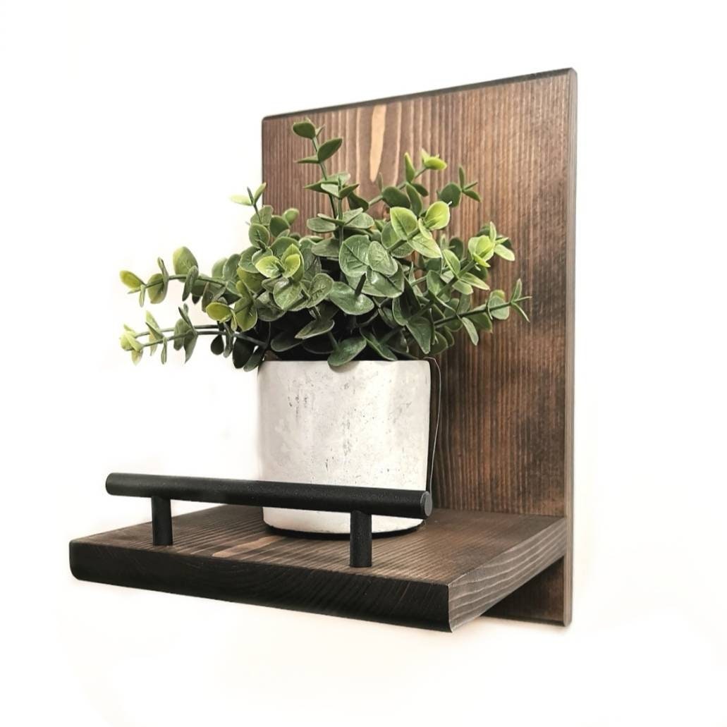Wall Mounted Plant Shelf Accent Wall Shelves Modern Wall - Etsy Canada