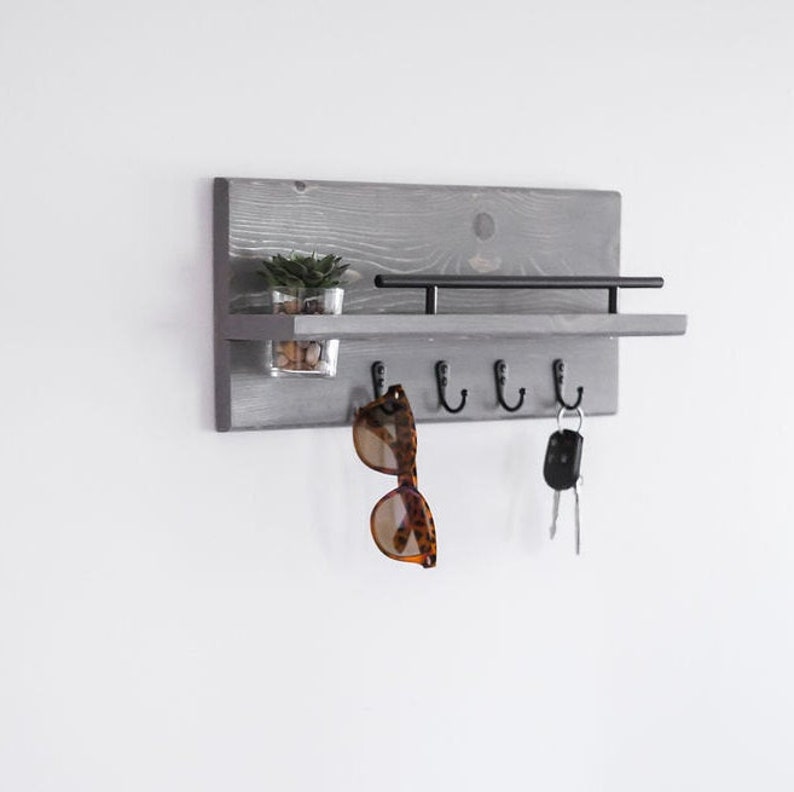 Key and Mail Holder Key Rack Entryway Shelf Mail Storage Etsy Canada