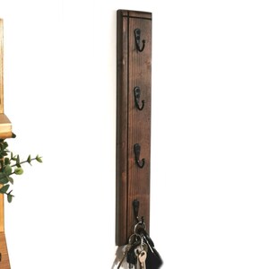 Slim Solid Wood Key Rack: Vertical Entryway Organizer - Etsy Canada