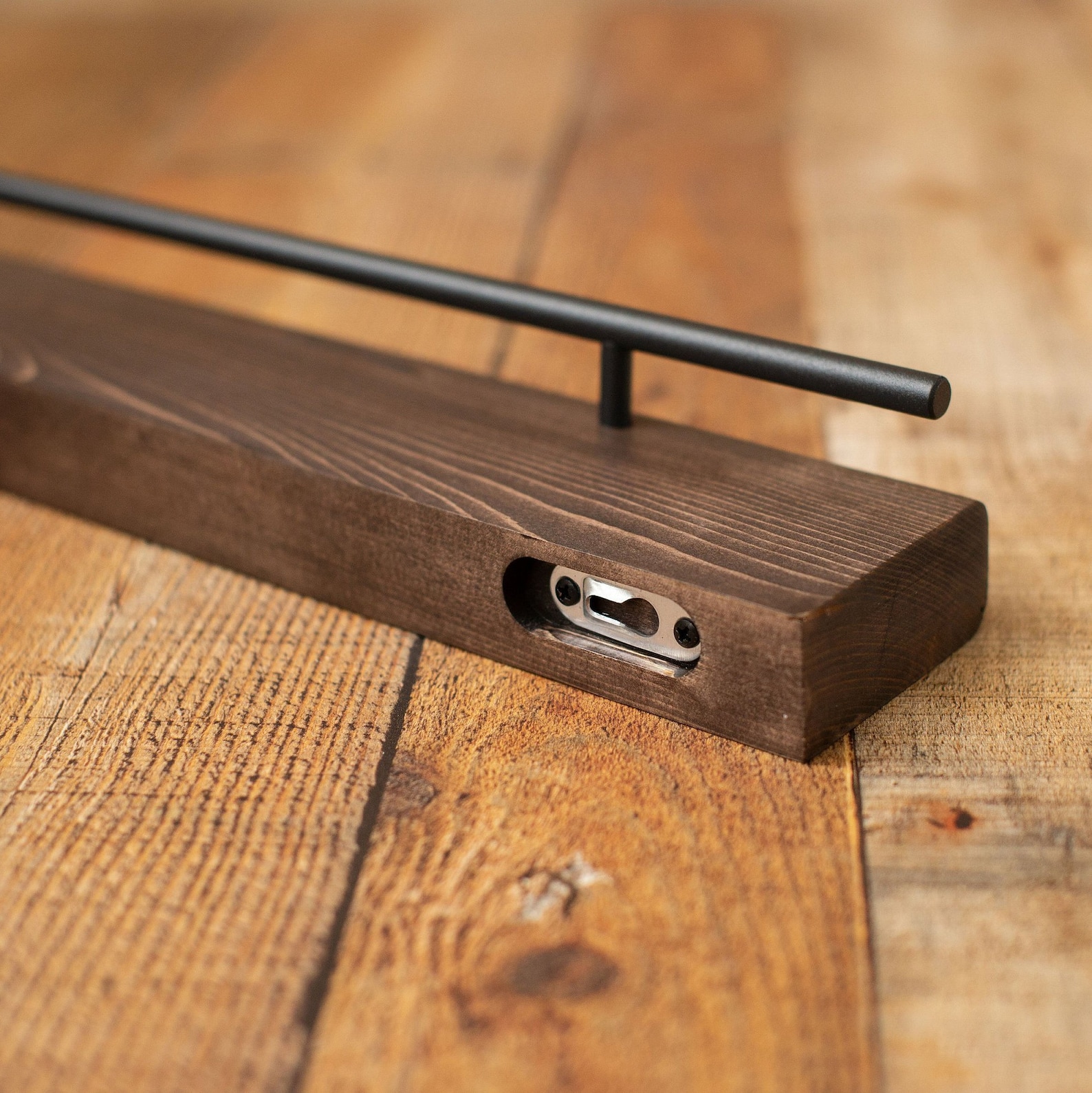 Rustic Floating Wall Shelf Narrow Flush Mount Shelving Etsy Canada