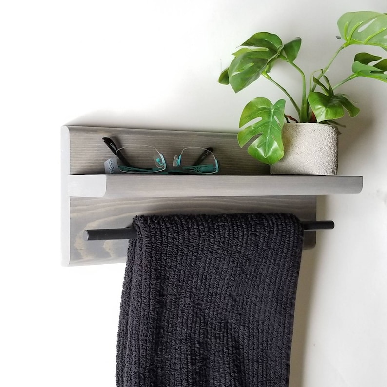 Bathroom and Kitchen Small Towel Holder With Shelf Hand Towel Etsy India