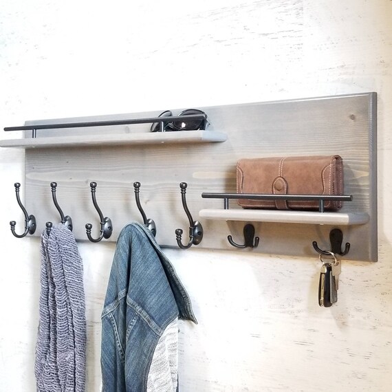 Modern Wooden Entryway Coat Rack Mudroom Storage Wall Etsy